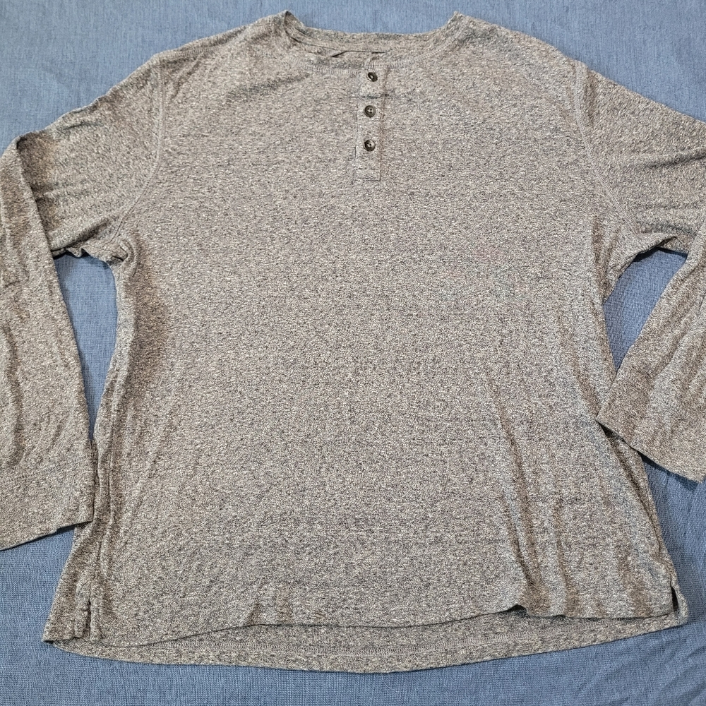Apt 9 Premier Flex Long Sleeve Shirt | Color: Gray | Men’s Size Medium |